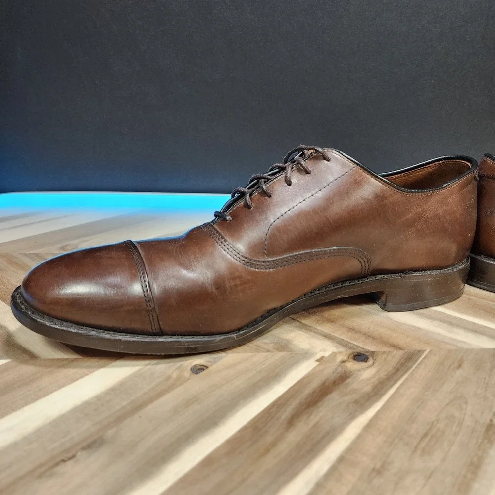 Allen Edmonds Park Avenue Cap-toe Oxford Dark Brown Dress Shoe Sz 10.5 D 5845